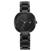 Fastrack, Women's  Watch Analog, Black Dial Black Stainless Steel Band, 6247NM02